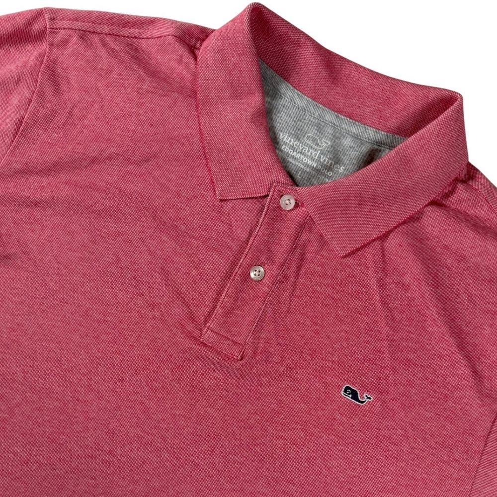 Vineyard Vines Edgartown Polo Golf Preppy Cotton Blend Pink Mens Large